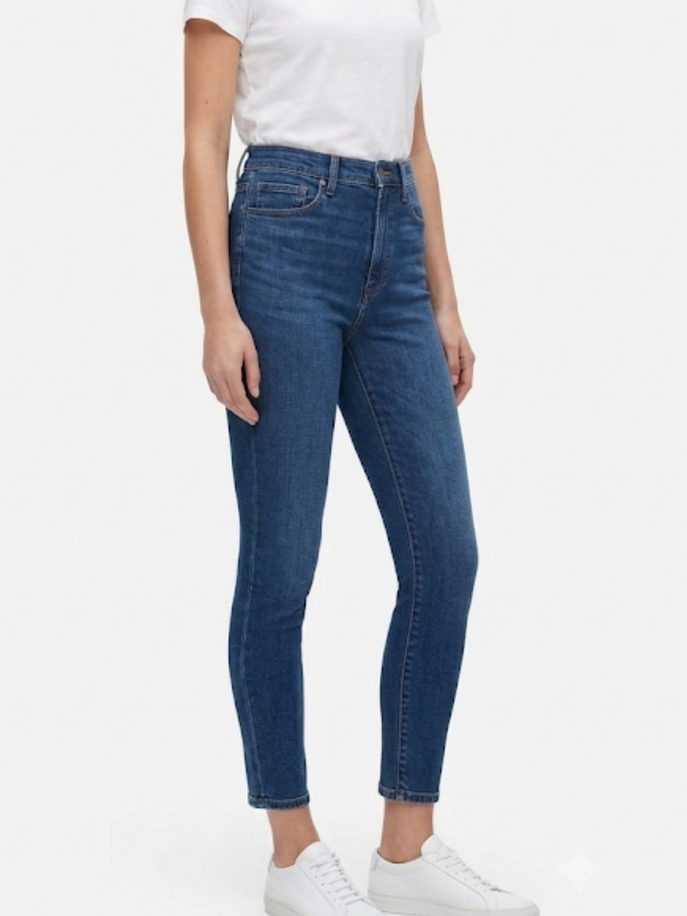 EVERLANE High Rise Medium Wash Skinny Jeans